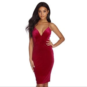 Velvet Red Dress